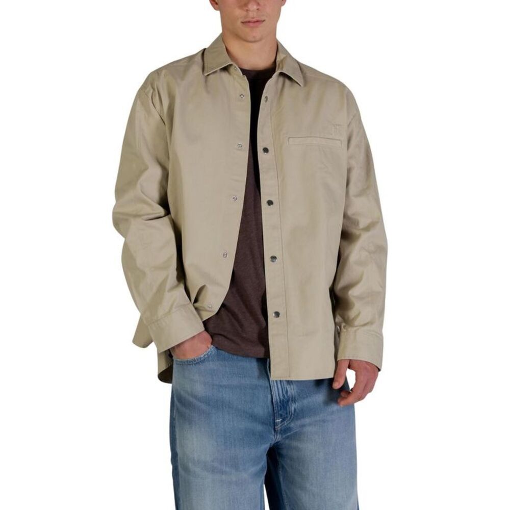 Calvin Klein Jeans Beige Cotton Full-Length Men's Jacket